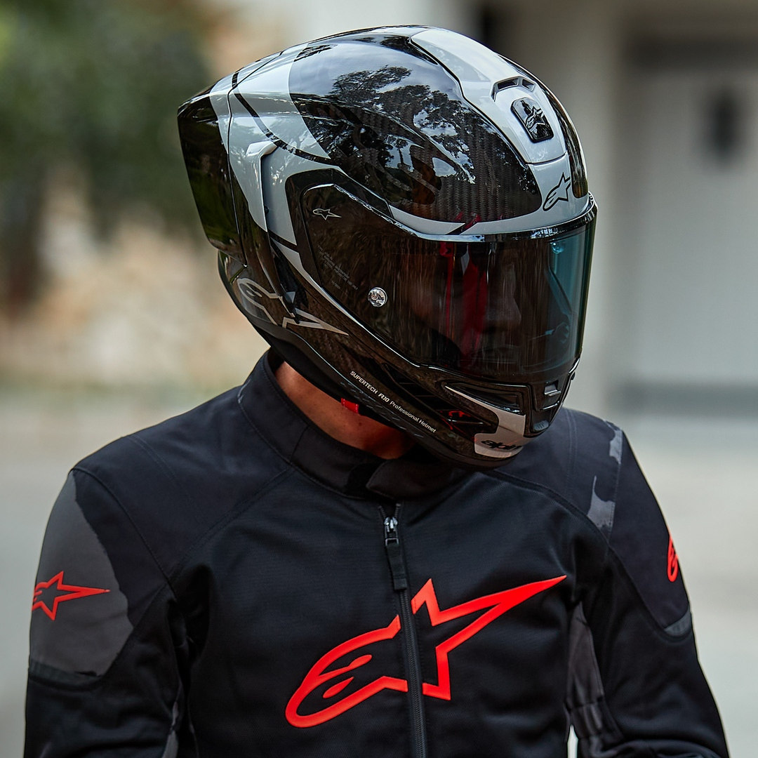 Alpinestars Supertech R10 Element Carbon Helm schwarz/silber M (57/58) Abbildung 11