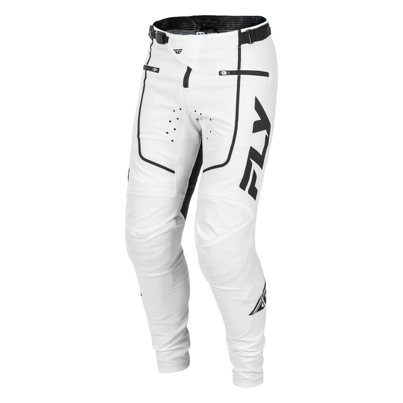 FLY Racing Rayce Youth MTB-byxor - Vit/Svart Figur 3