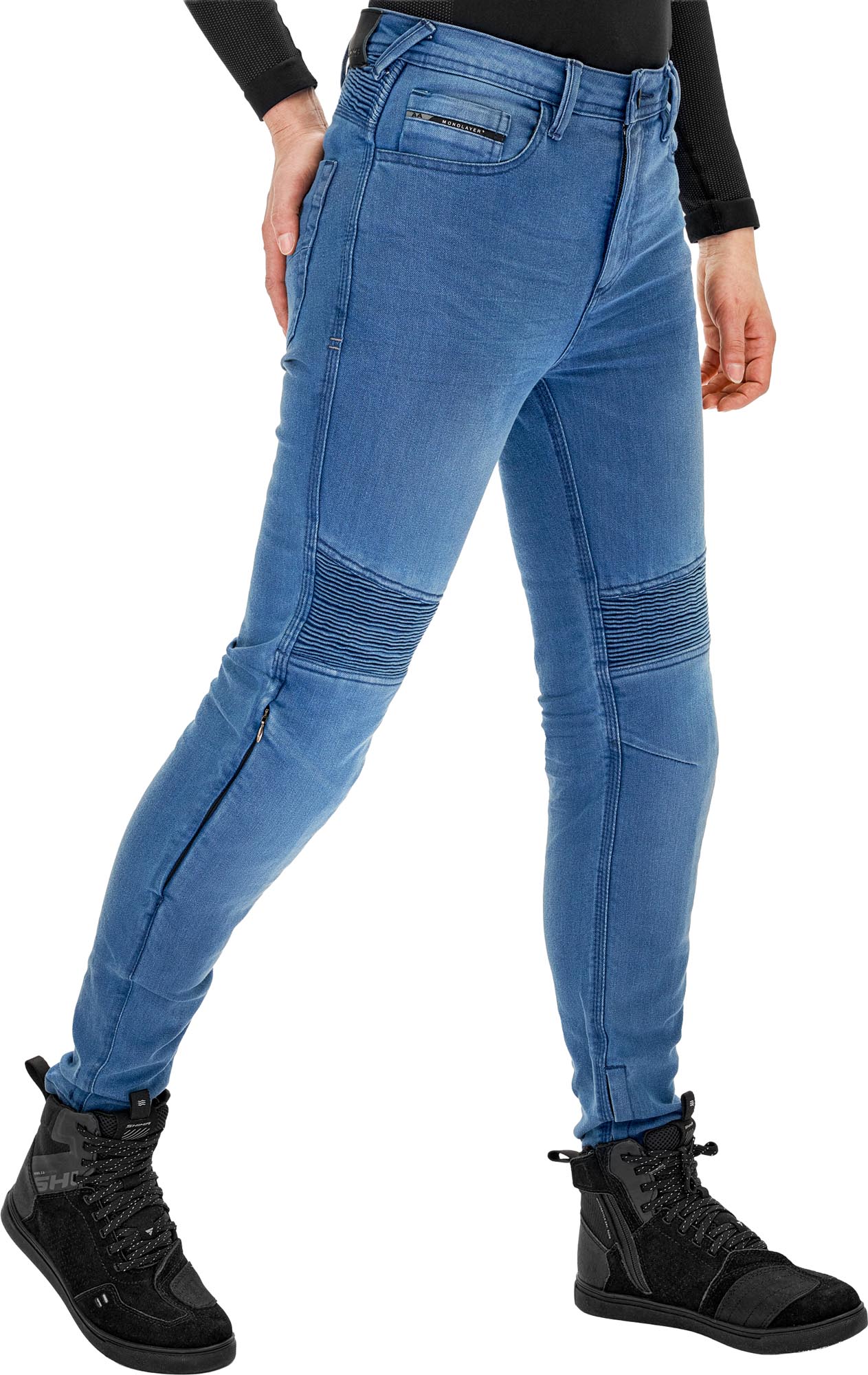Side view of SHIMA Zenith Ladies Motorcycle Jeans