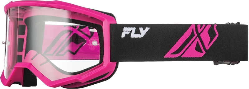 FLY Racing Focus Goggle Svart/Rosa - Klar Lins Figur 1
