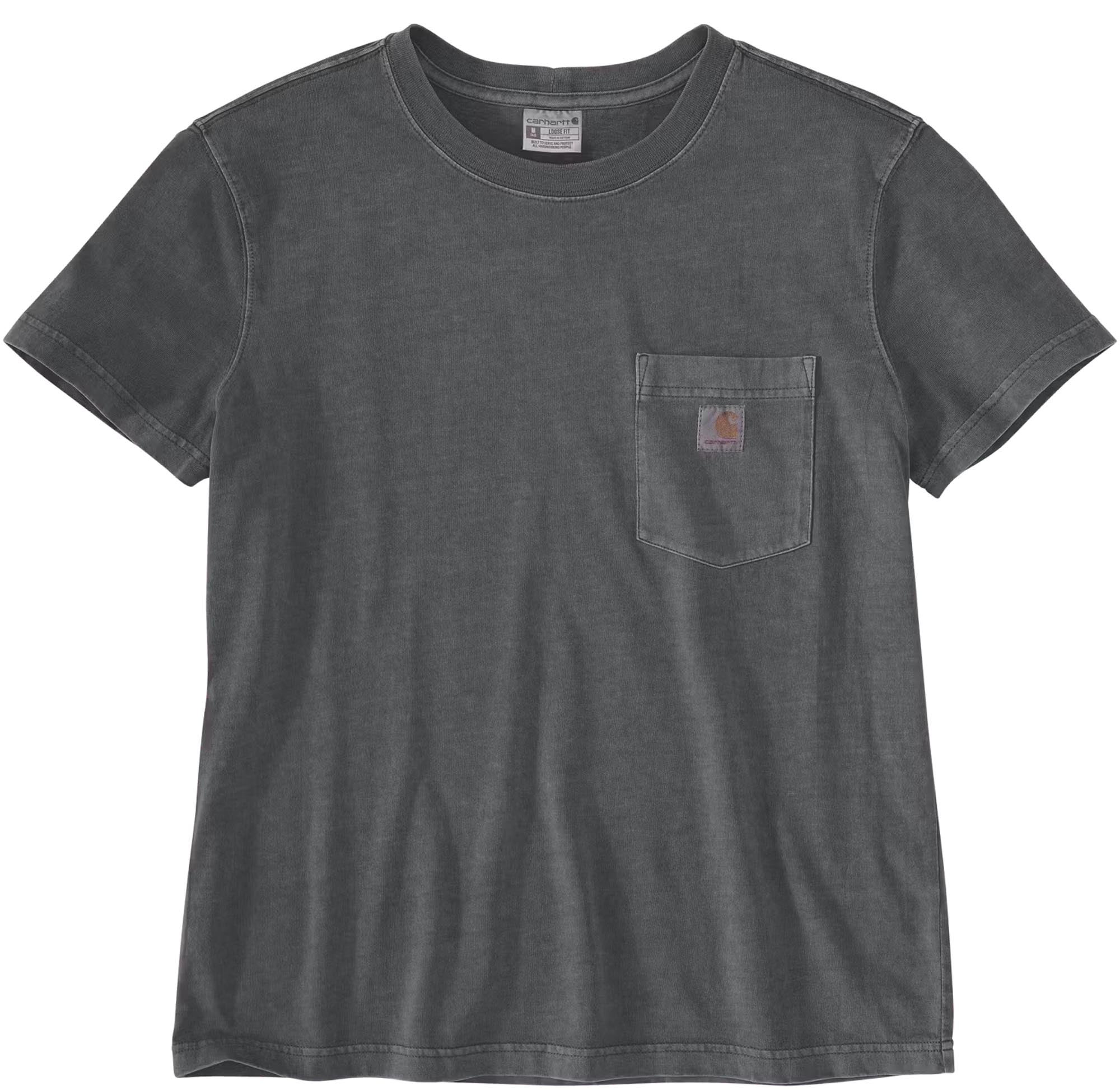 Carhartt Relaxed Fit Lightweight Short Sleeve Garment 女士口袋T恤 深灰色 XS 图1