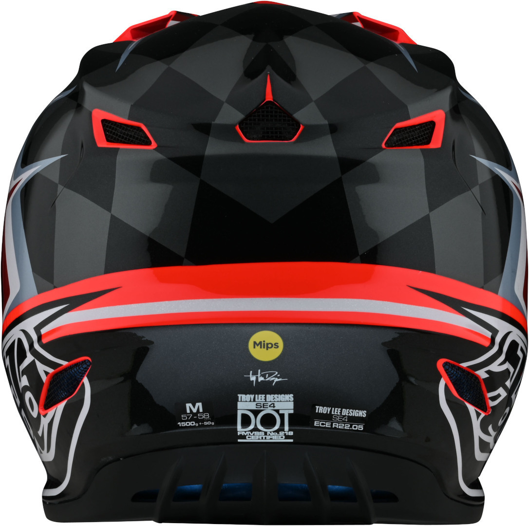 Troy Lee Designs SE4 Warped Polyacrylite MIPS Cască de motocross roșu XL (60/61) Figura 6