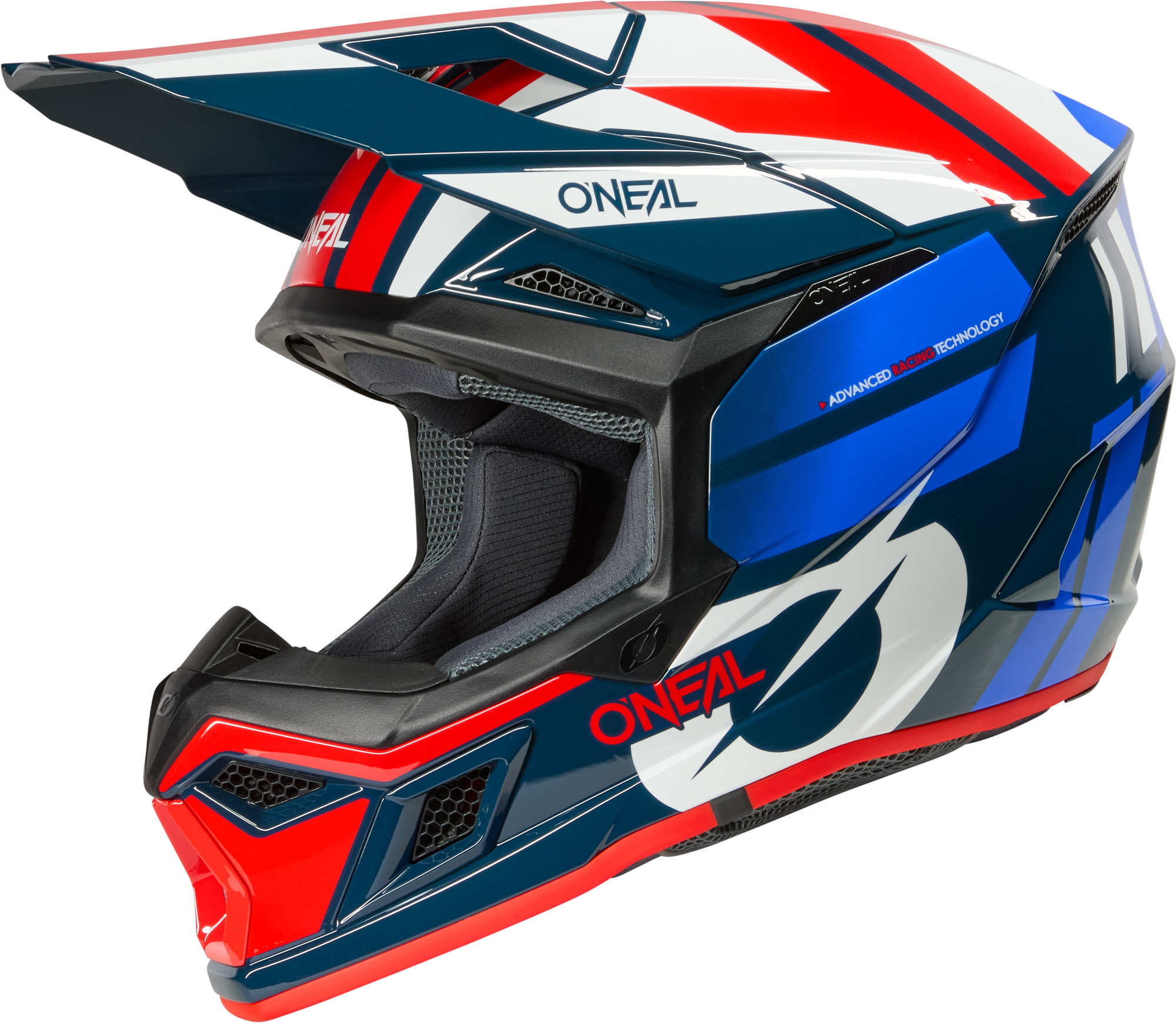 Oneal 3SRS RIDE Motorcross helm wit/blauw/rood XL (61/62) Figuur 2
