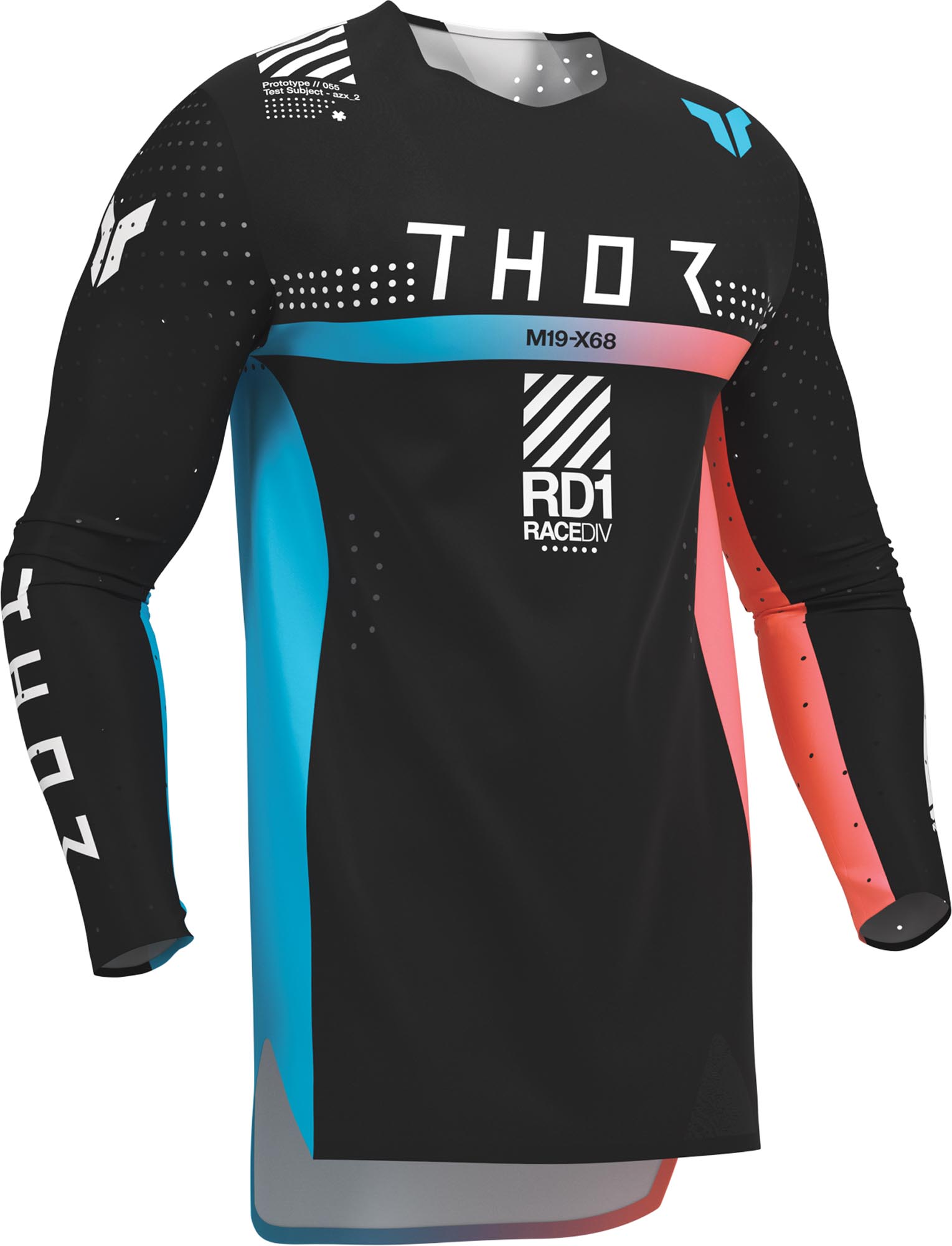 Thor Sportmode Synth Motocross trøje sort/blå/pink S Figur 2