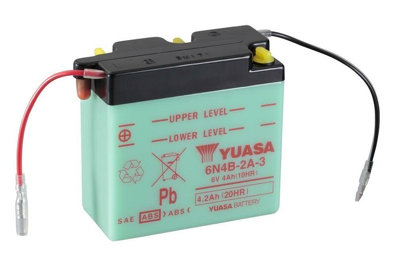 YUASA YUASA konventionellt YUASA-batteri utan syrapaket - 6N4B-2A-3 Batteri utan syrapaket Figur 1