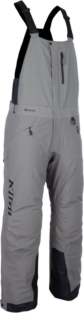 Klim Keweenaw 2025 waterproof Snowmobile Bib Pants light grey/black Short M Figure 3