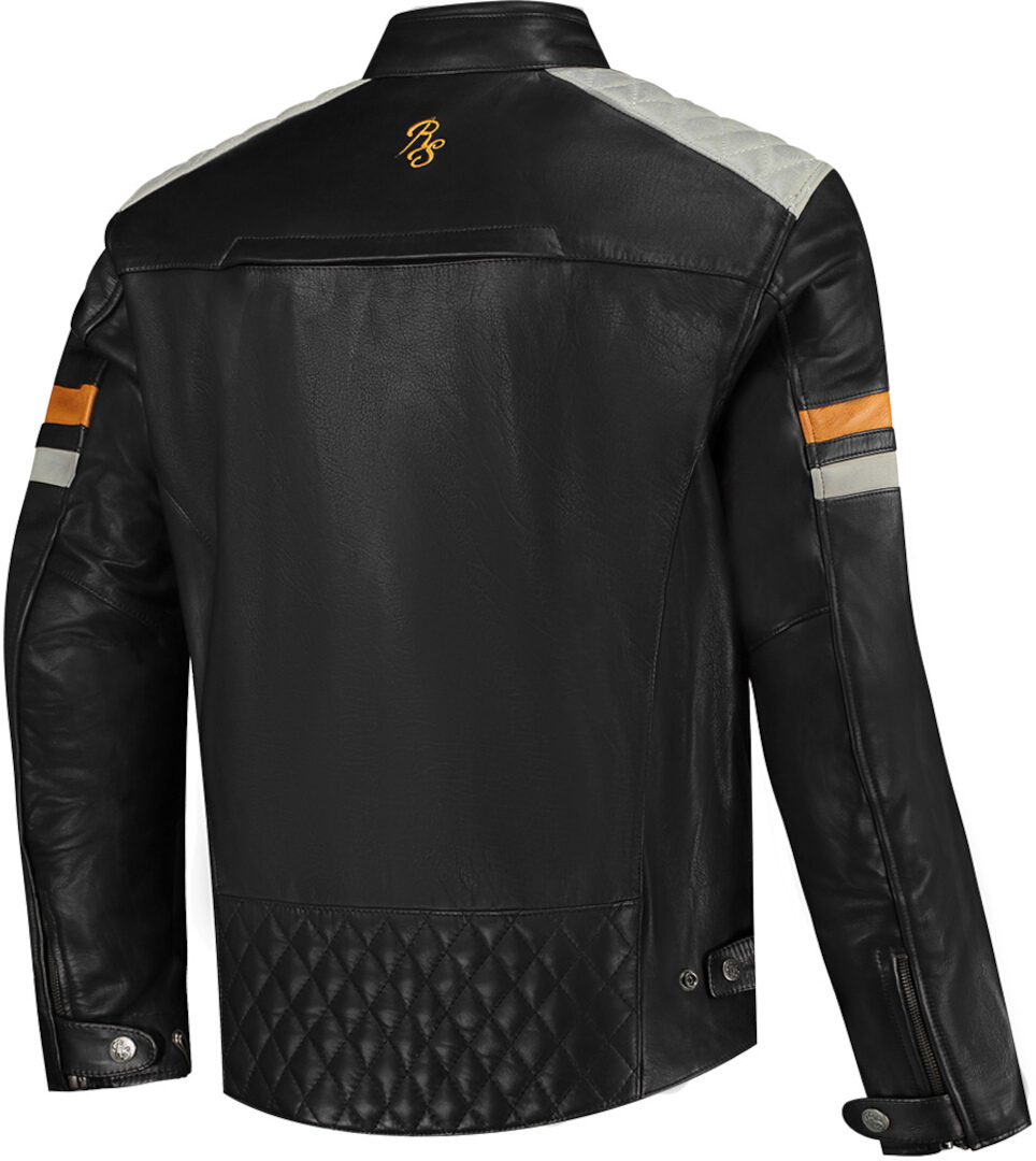 Rusty Stitches Jari V2 Motorcykel læderjakke sort/grå XXL Figur 2