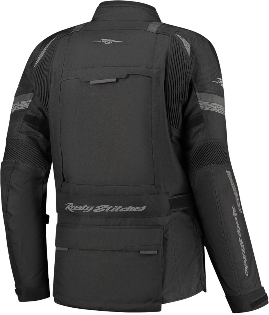 Rusty Stitches Cliff Wasserdichte Motorrad Textiljacke schwarz 4XL Abbildung 2