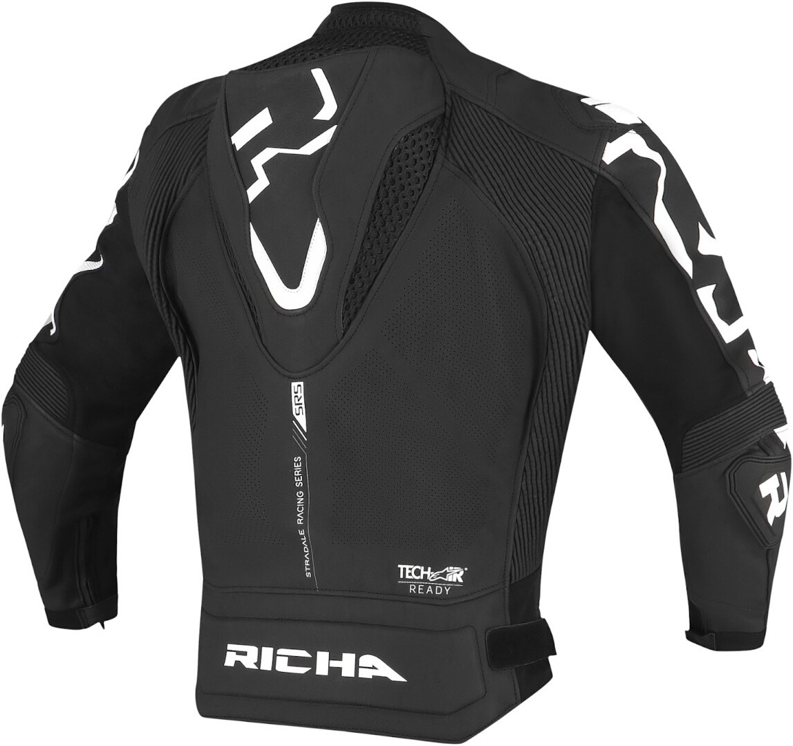 Richa Stradale perforated Motorcycle Leather Jacket black/white 60 Figure 2