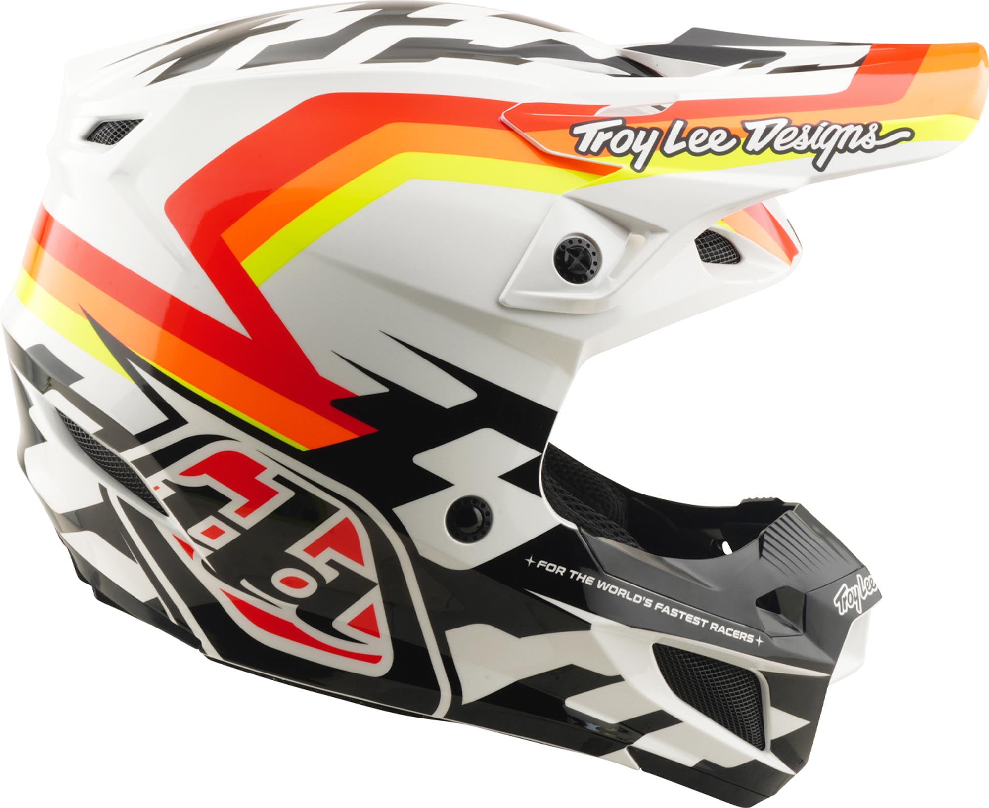 Troy Lee Designs SE5 Polycarbonate MIPS Dash Capacete de Motocross Laranja/Branco L (58/59) Figura 3