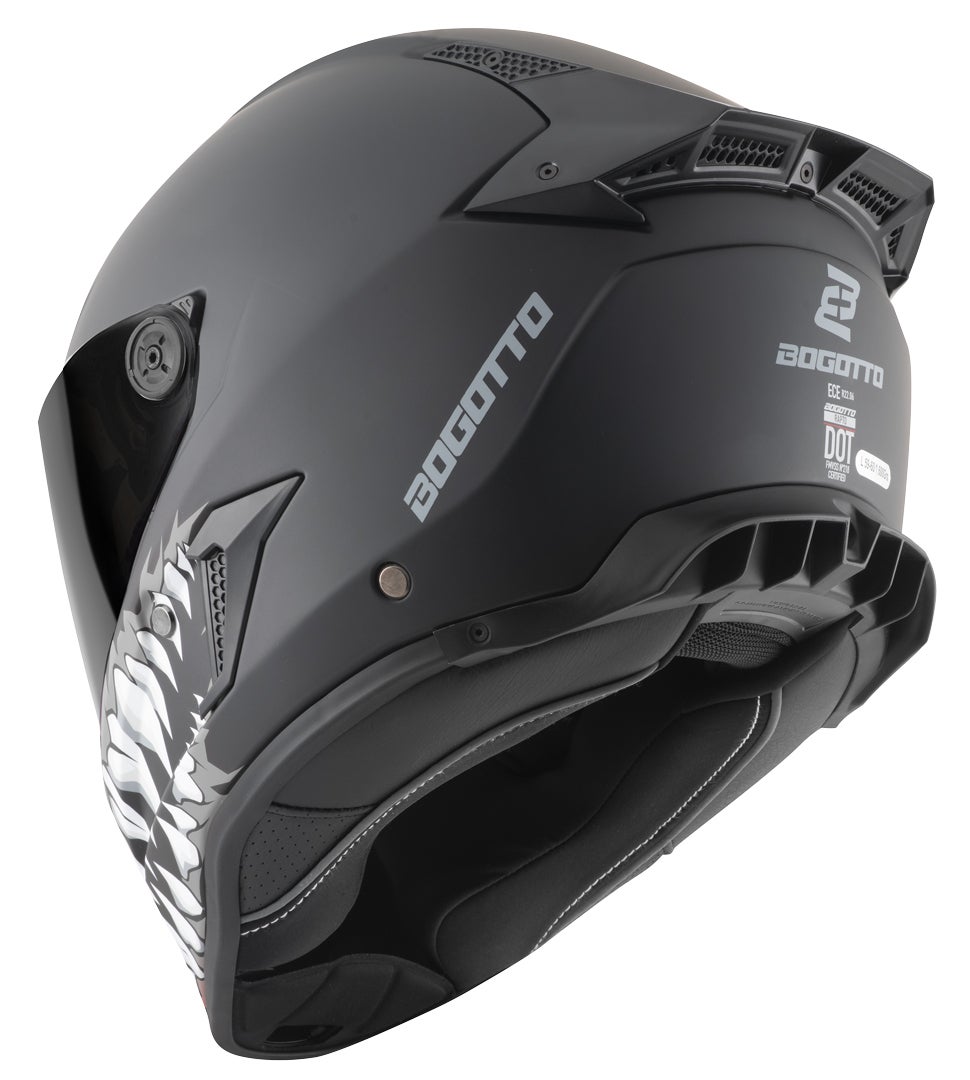 Bogotto Rapto Jaws Capacete Preto/Cinza fosco XL Figura 5
