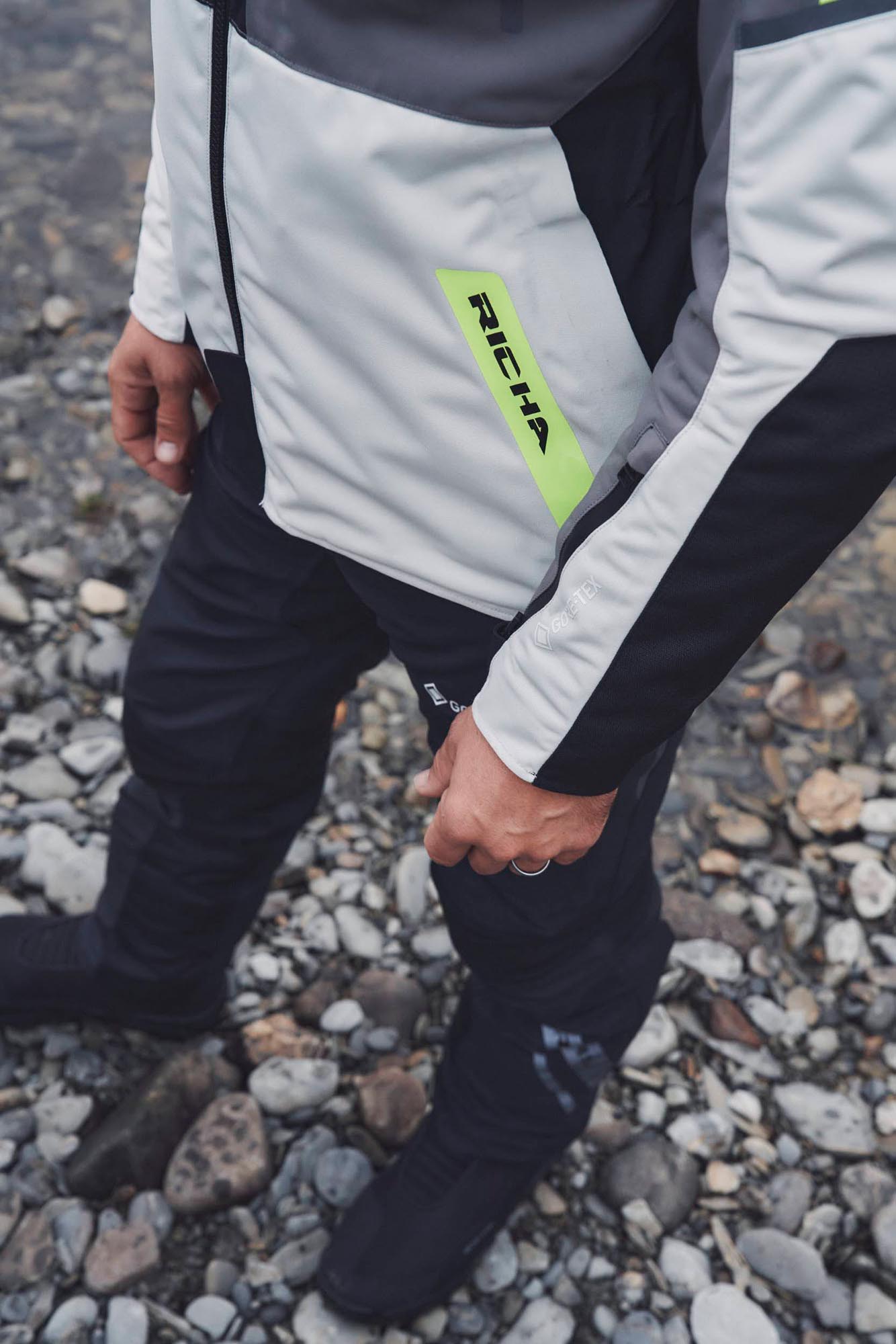 Richa Orion GTX nepromokavá motocyklová textilní bunda šedá/žlutá L Obrázek 5