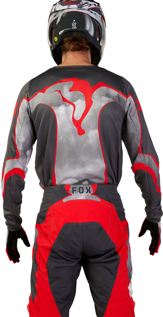 FOX 180 Atlas Motocross-paita Harmaa/punainen S Kuva 5