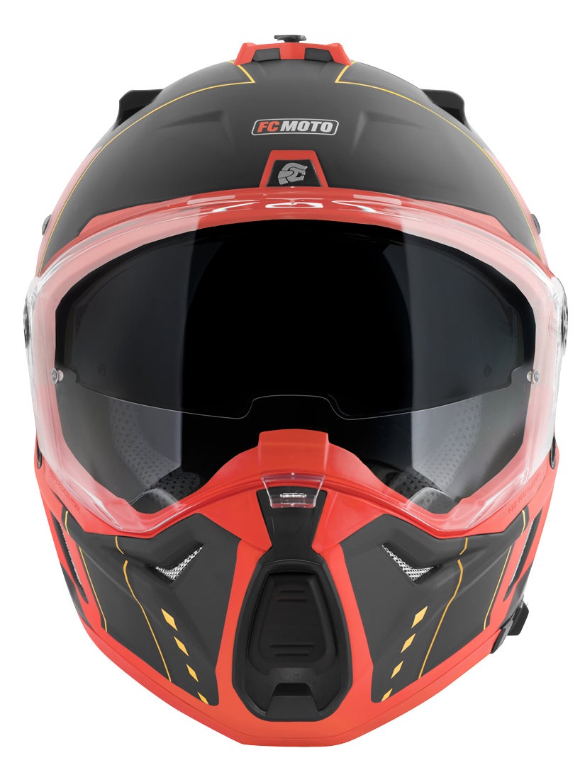 FC-Moto Merkur Pro Air Casco Enduro nero/rosso L Figura 8