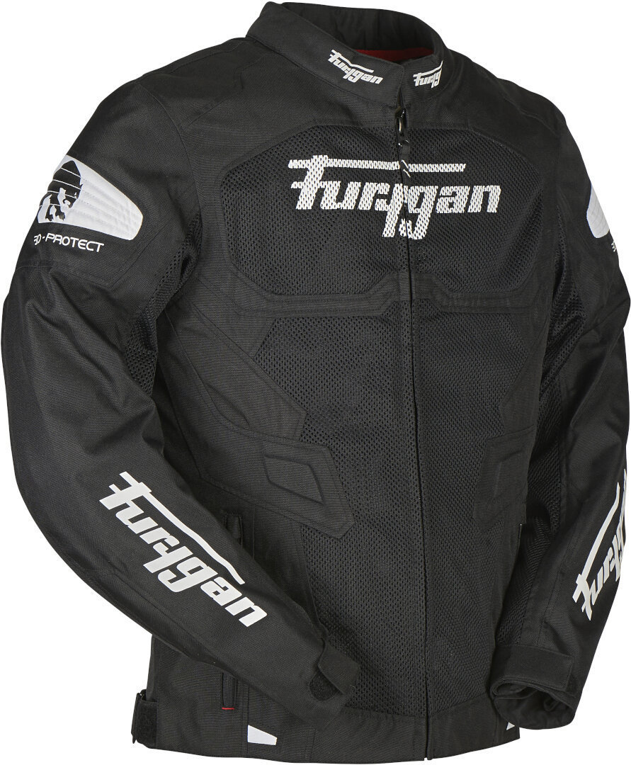 Furygan Atom Vented Chaqueta textil de motocicleta Negro/Blanco XL Figura 4