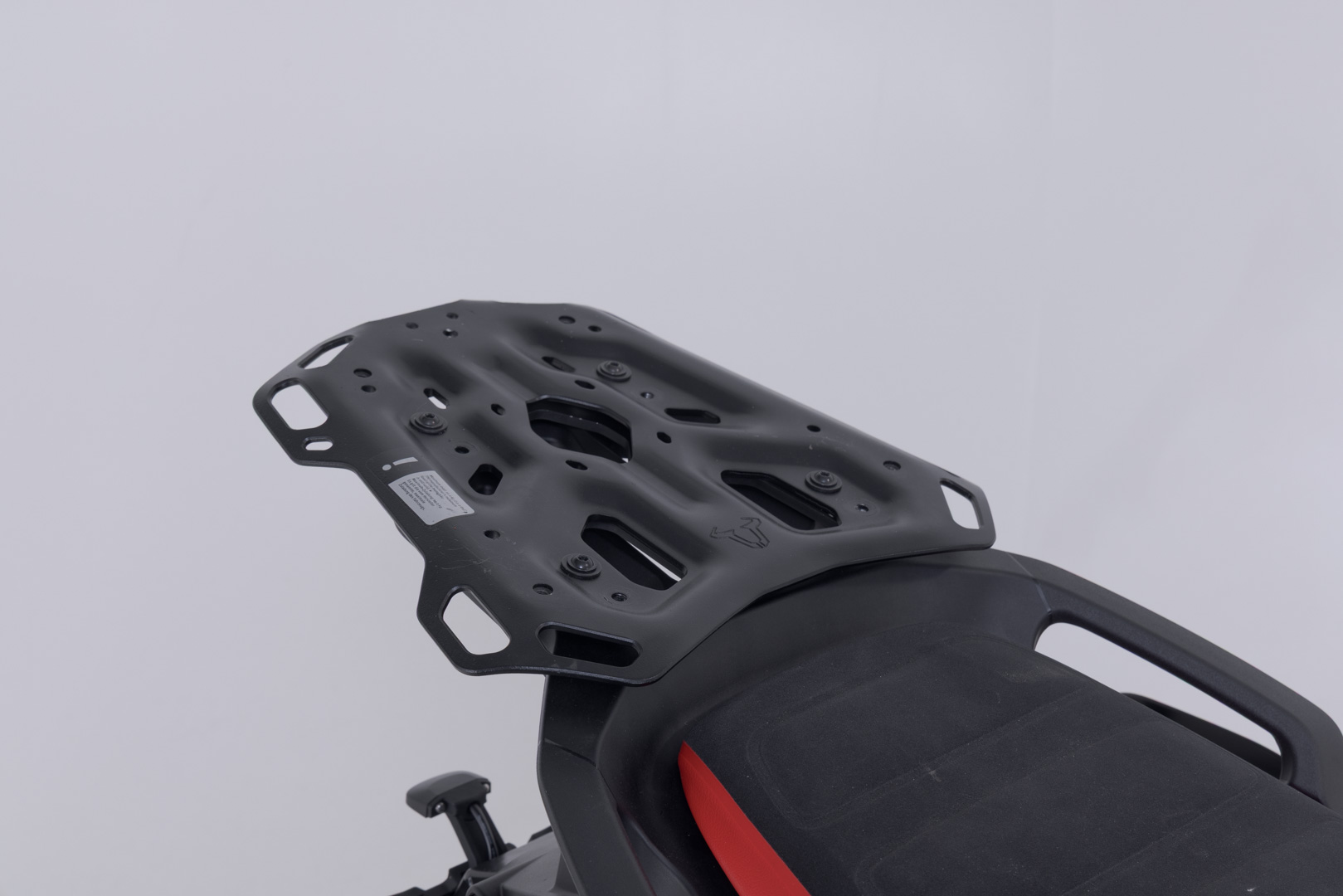 Side view of SW-Motech ADVENTURE-RACK - Black. MV Agusta Enduro Veloce (24-).