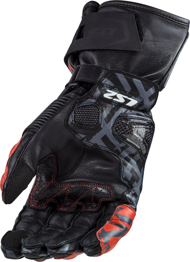 LS2 Feng Guanti da moto nero/rosso L Figura 2