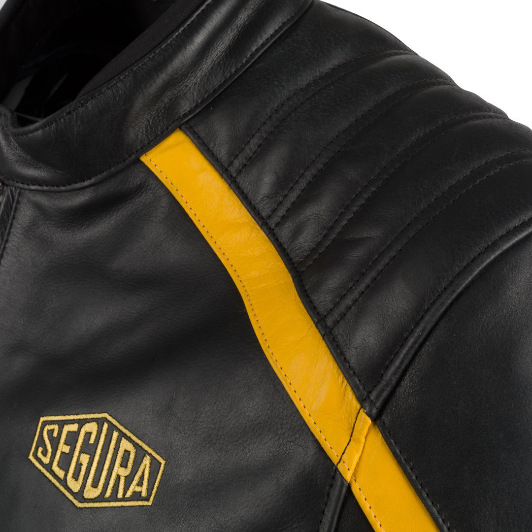 Segura Formula Motorcycle Leather Jacket black/yellow L Figure 8