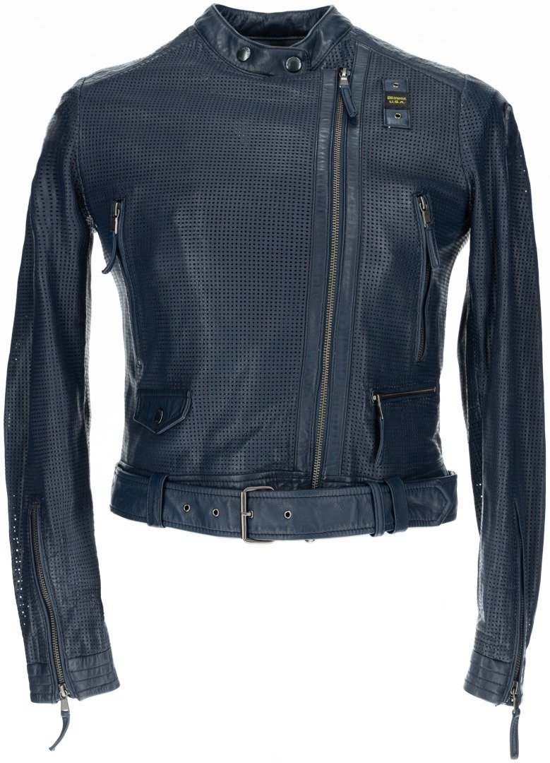 Blauer USA Moore Jaqueta de couro perfurado senhoras azul M Figura 1