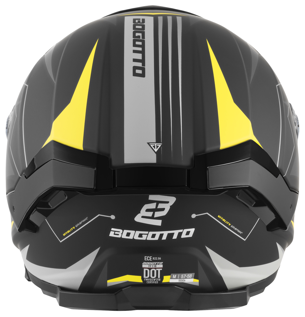 Bogotto FF118 Vilial Cască Negru mat/galben 3XL Figura 4
