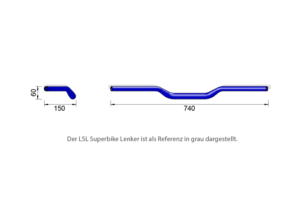 LSL X-Bar Alu-Lenker Superbike Flat XN1 Guld Figur 2