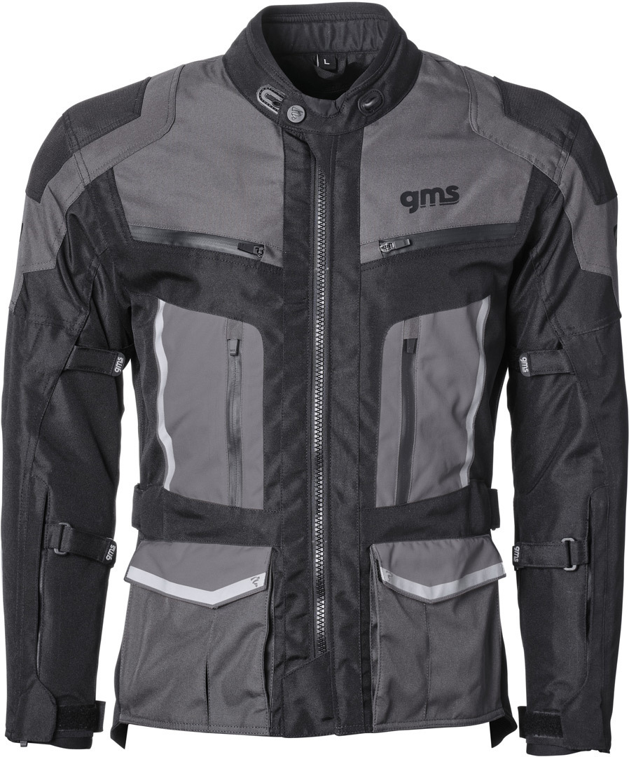 GMS Tigris waterproof Motorcycle Textile Jacket black/grey 11XL Figure 1
