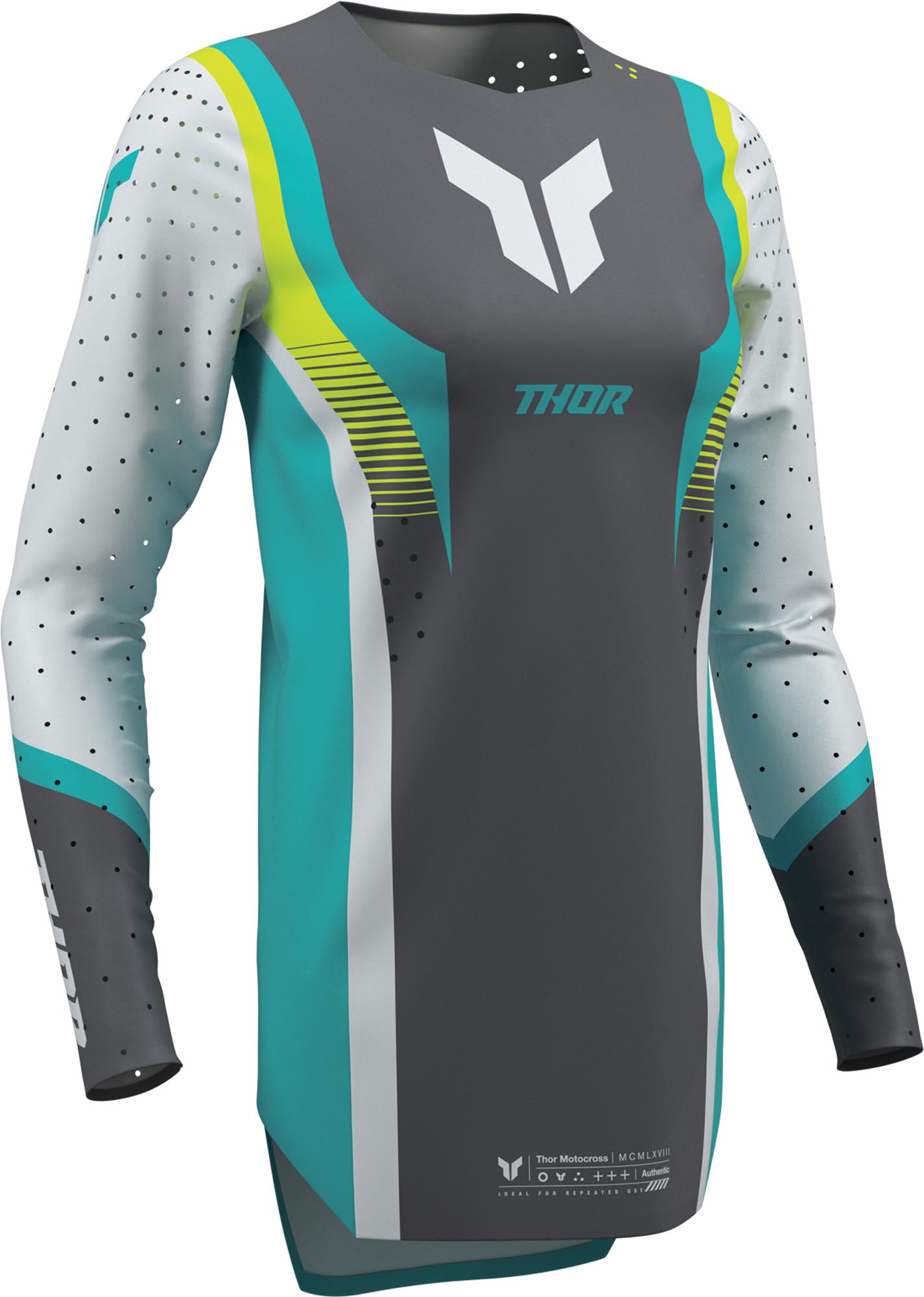 Thor Sportmode Velocity Tricou feminin de motocross Gri S Figura 2
