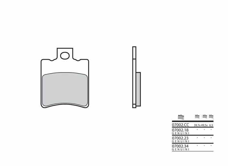 Brembo S.p.A. Bromsbelägg Scooter kolkeramik - 07002 Figur 2