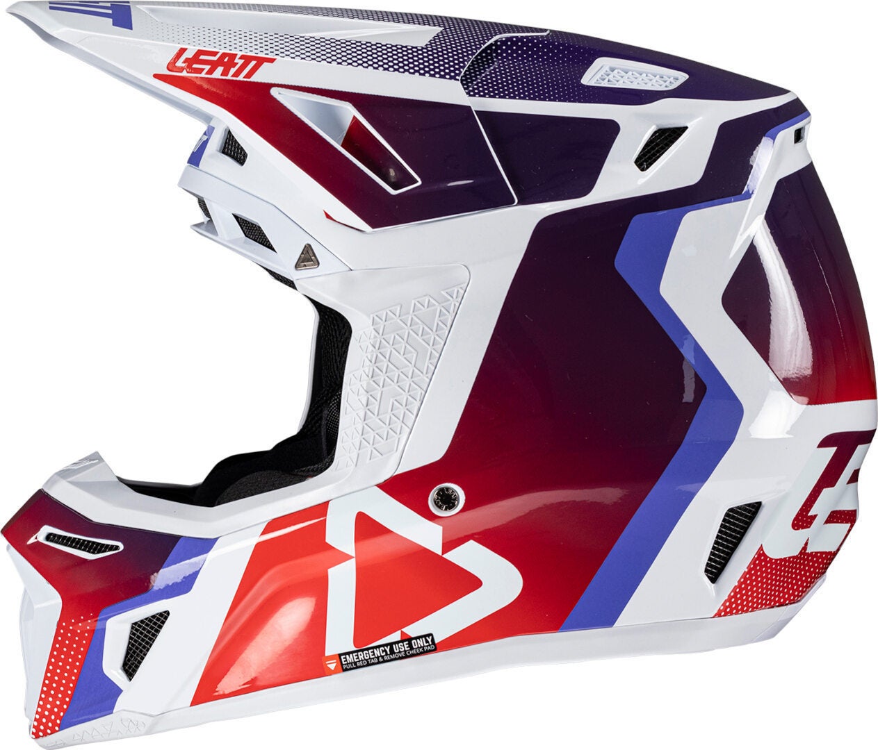 Leatt 8.5 2025 Motorcross helm met bril paars/wit S Figuur 4