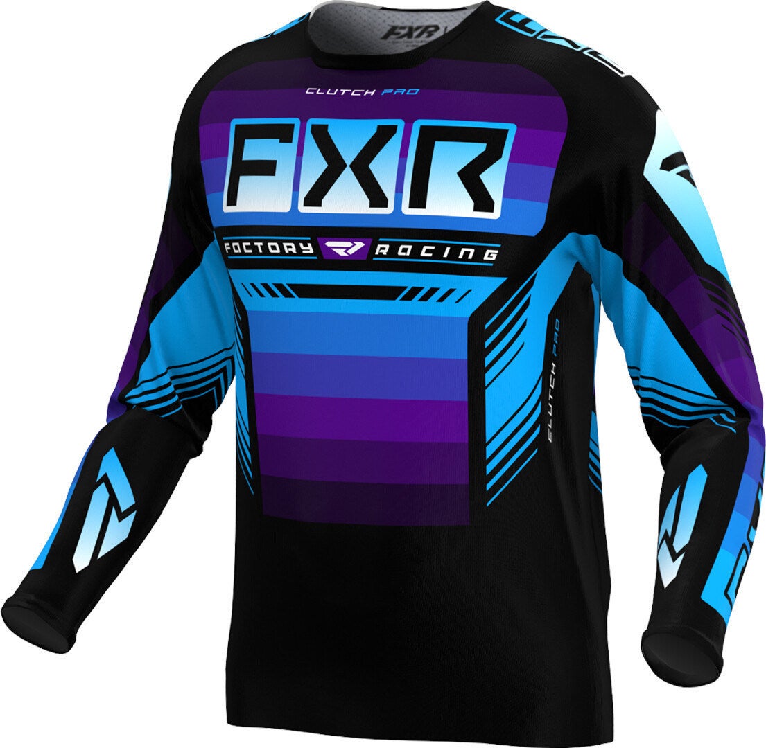 FXR Clutch Pro 2024 Motokrosový dres černá/modrá S Obrázek 1