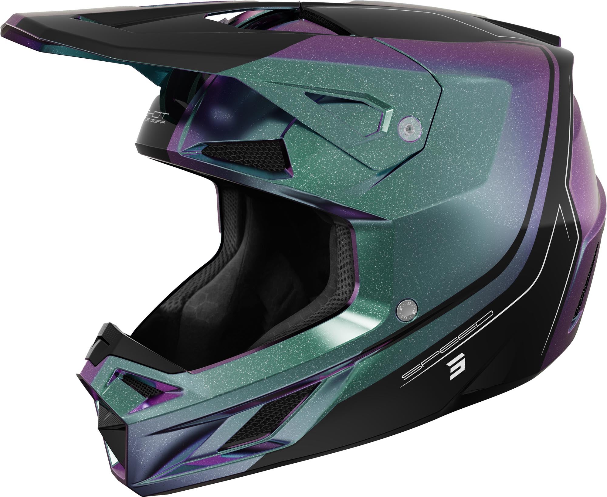 Shot Speed Fury Motocross Helm lila S (55/56) Abbildung 1