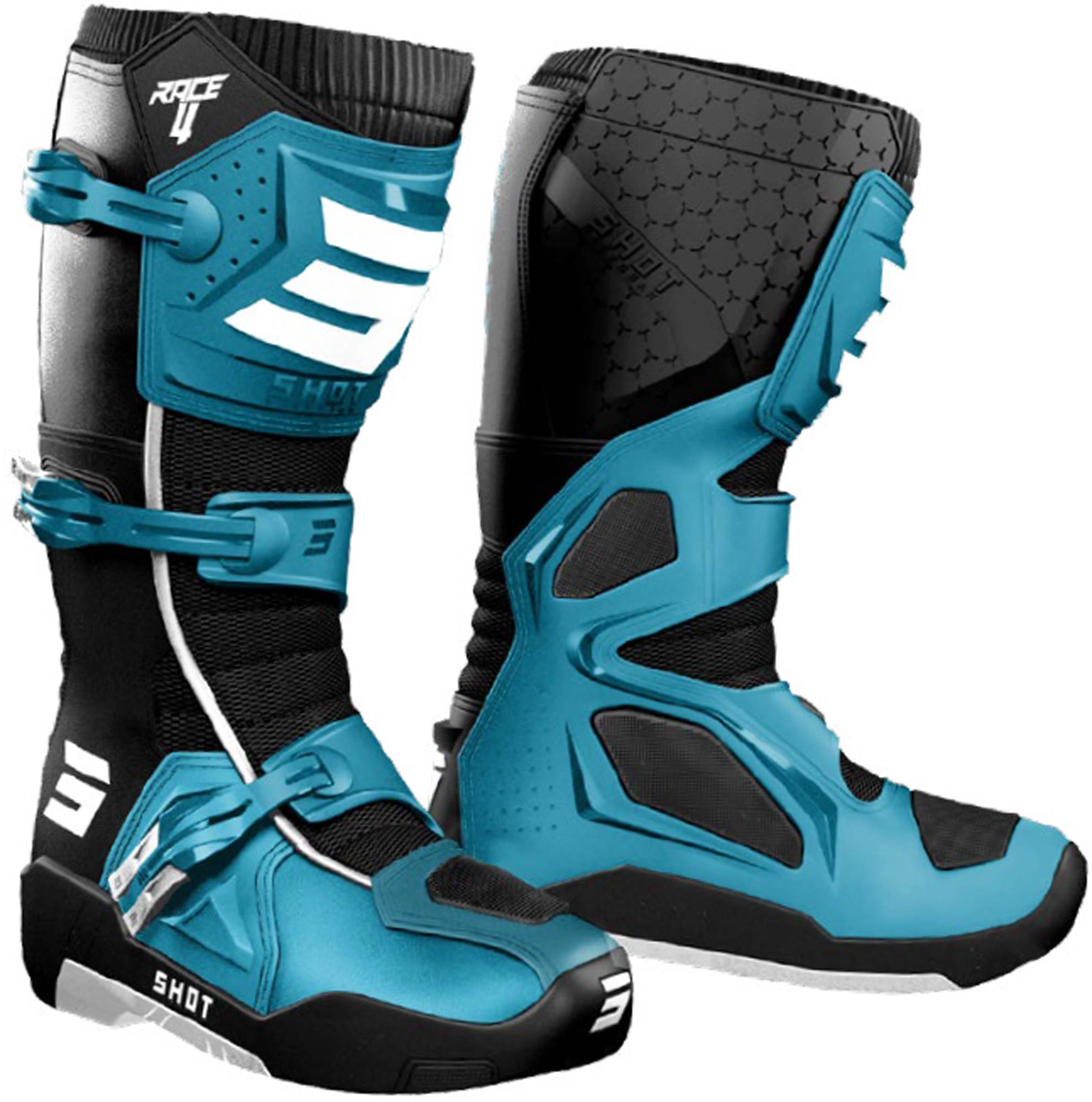 Shot Race 4 Motocross Boots blue 44 Figure 1