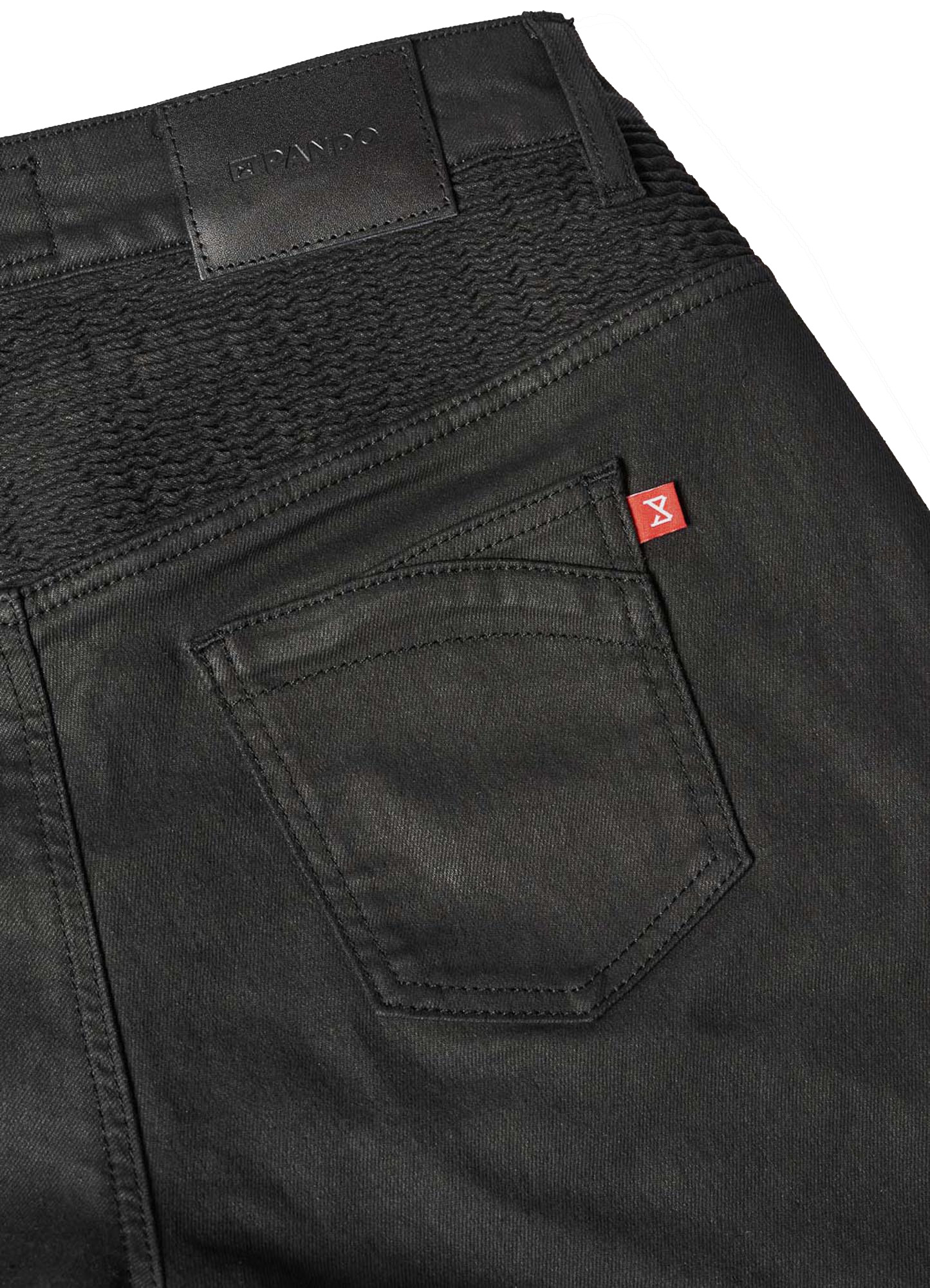 Side view of Pando Moto Lorica Black Ladies Motorcycle Jeans