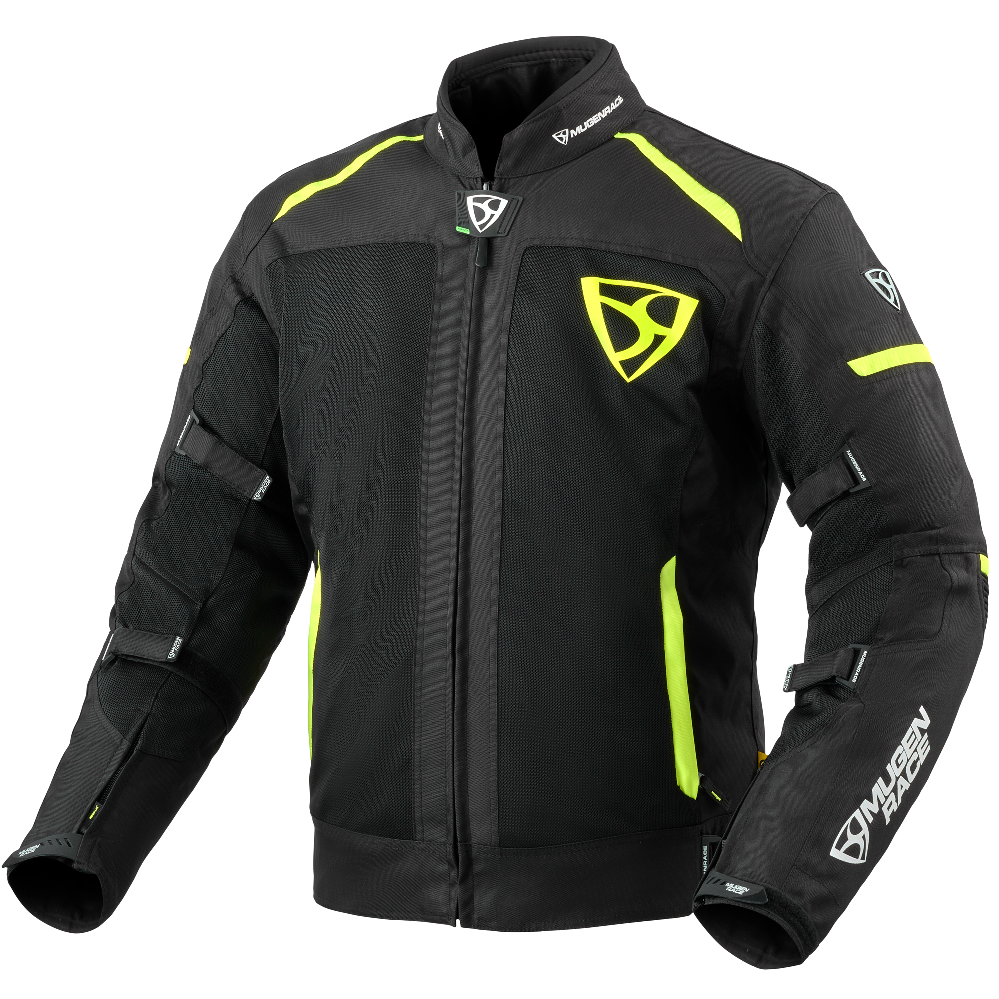 MUGENRACE Fuggire-A Motorcykel Textil Jacka svart/gul 6XL Figur 1