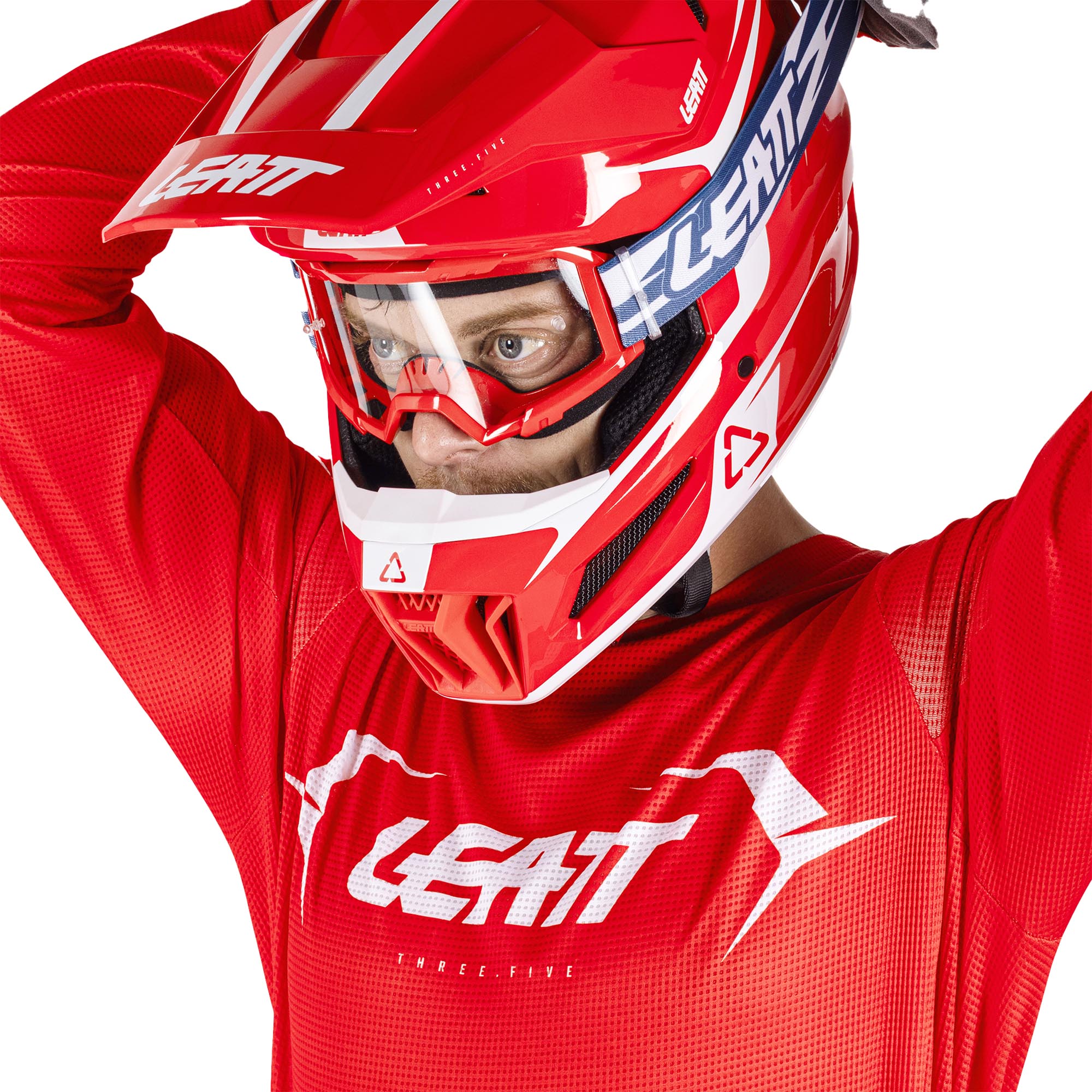 Leatt Moto 3.5 Motocross-trui rood/wit L Figuur 4