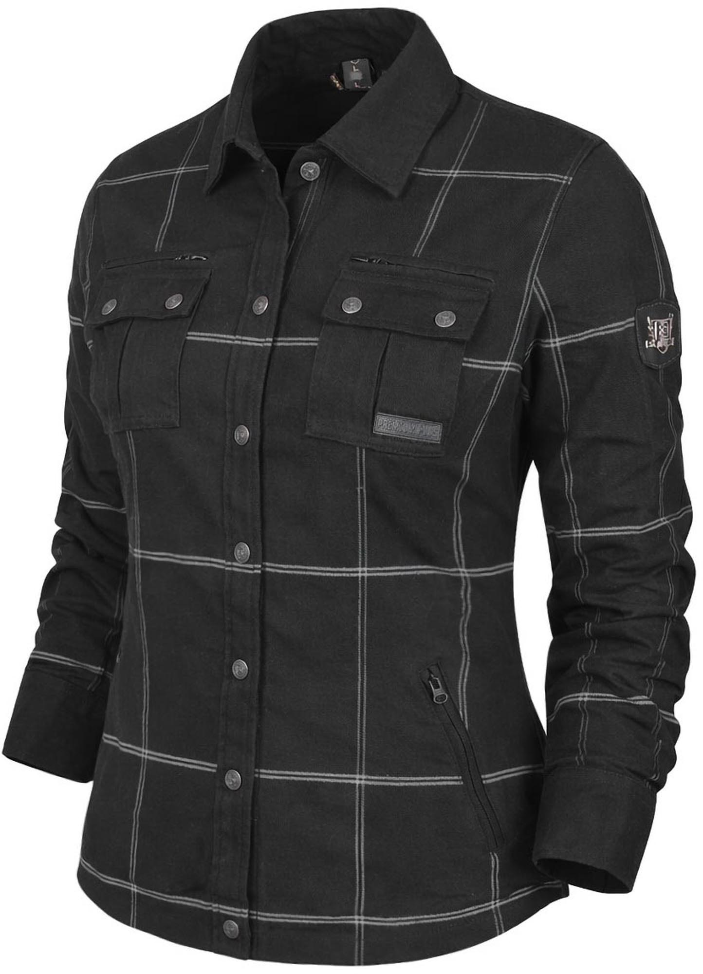 Bores Lumberjack Premium Plus Bortexx Damer Motorcykelskjorte AAA sort/grå M Figur 4