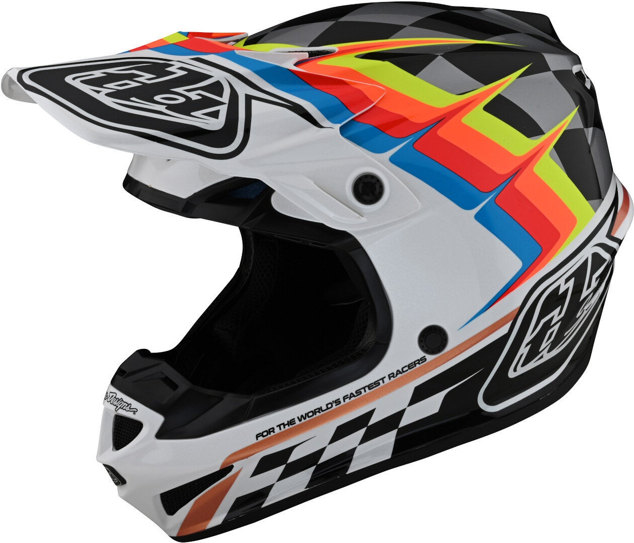 Troy Lee Designs SE4 Warped Polyacrylite MIPS Motorcross helm Wit M (57/58) Figuur 1