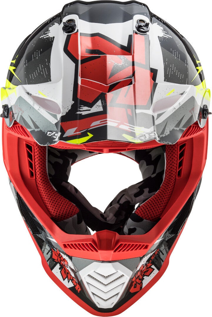 LS2 MX437 Fast Evo Crusher Motocross Helm schwarz matt/rot M (57/58) Abbildung 2
