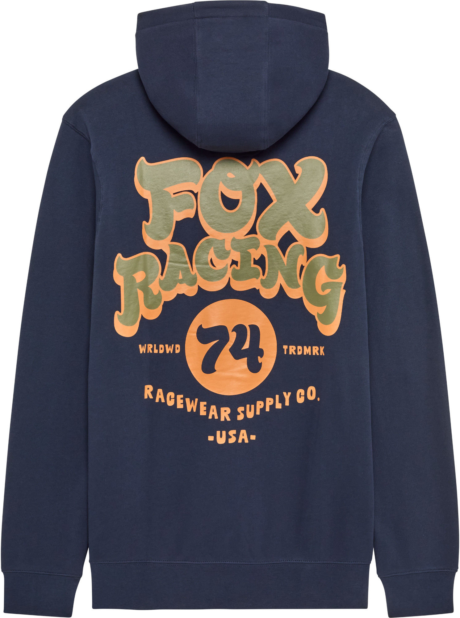 FOX Racewear Hættetrøje mørkeblå/orange L Figur 2