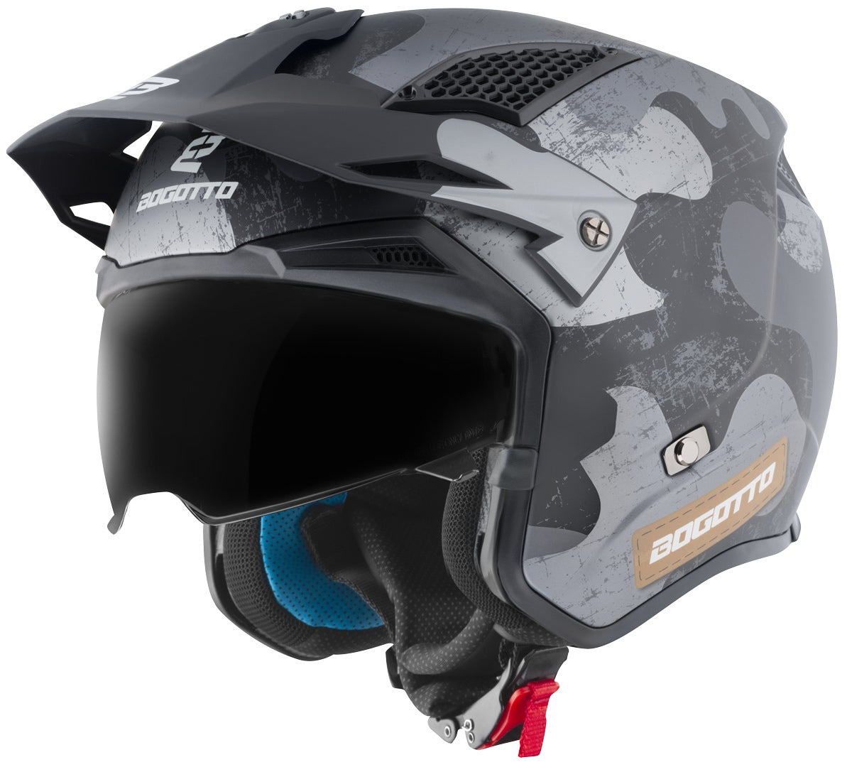 Bogotto Radic Camo 22.06 Casco nero opaco S Figura 4