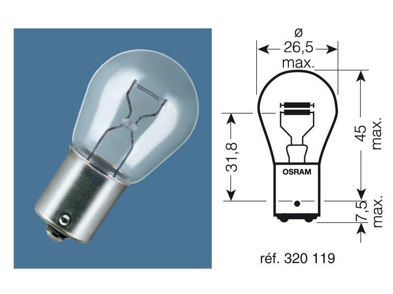 OSRAM Becuri originale P21/5W 12V 21/5W - x10 Figura 3