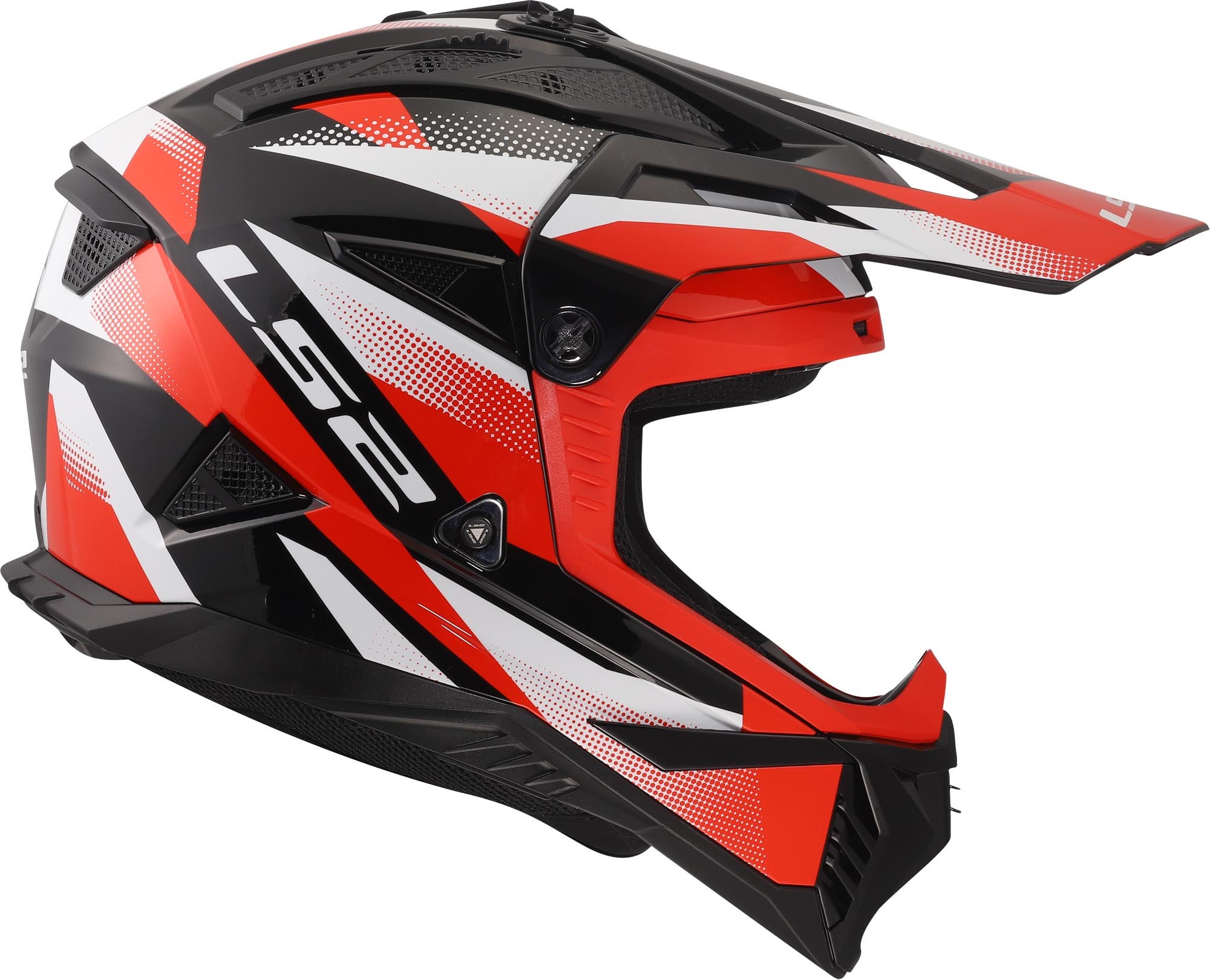 LS2 MX708 Fast II Fort Motocross Helm schwarz/rot S (55/56) Abbildung 4