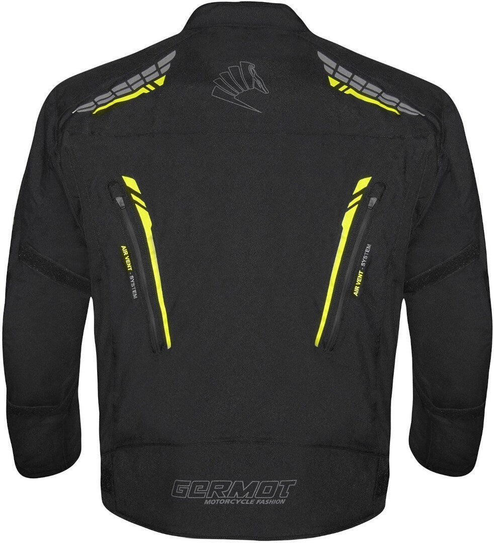 Germot Spencer Evo Big Size waterproof Motorcycle Textile Jacket black/neon XXL Figure 2
