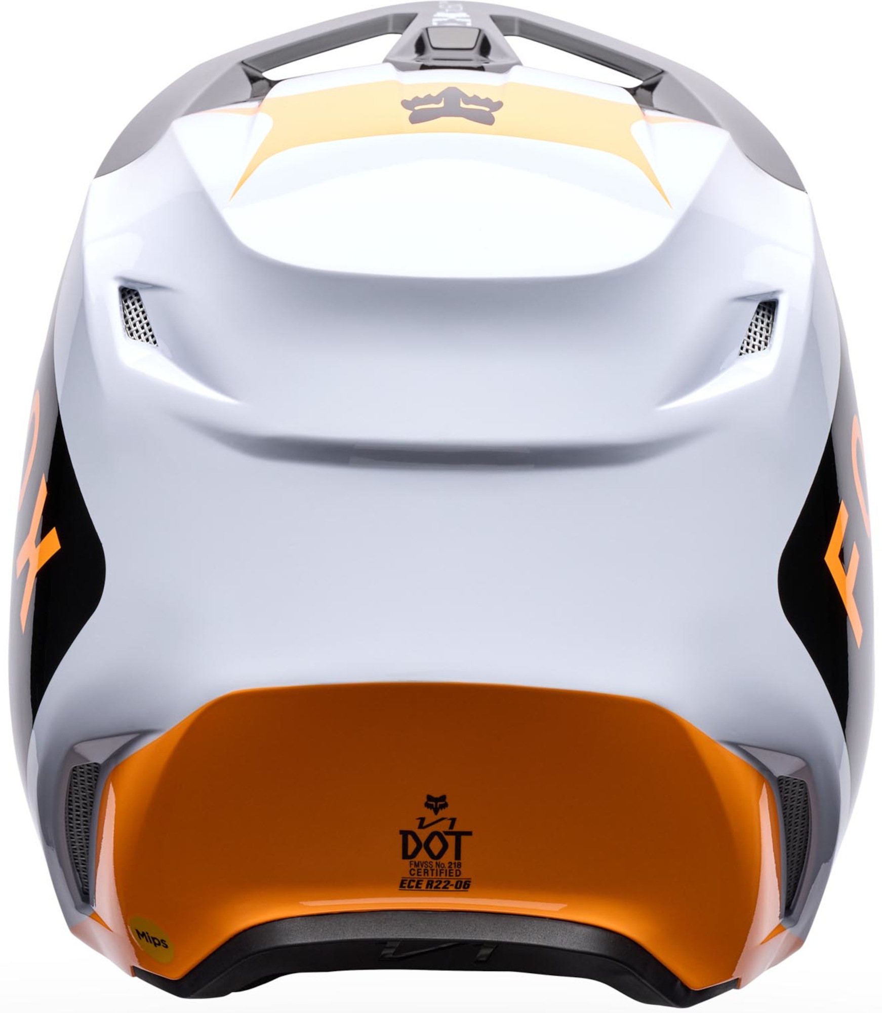 FOX V1 Noble Motocross Helmet black/white/orange XL Figure 4