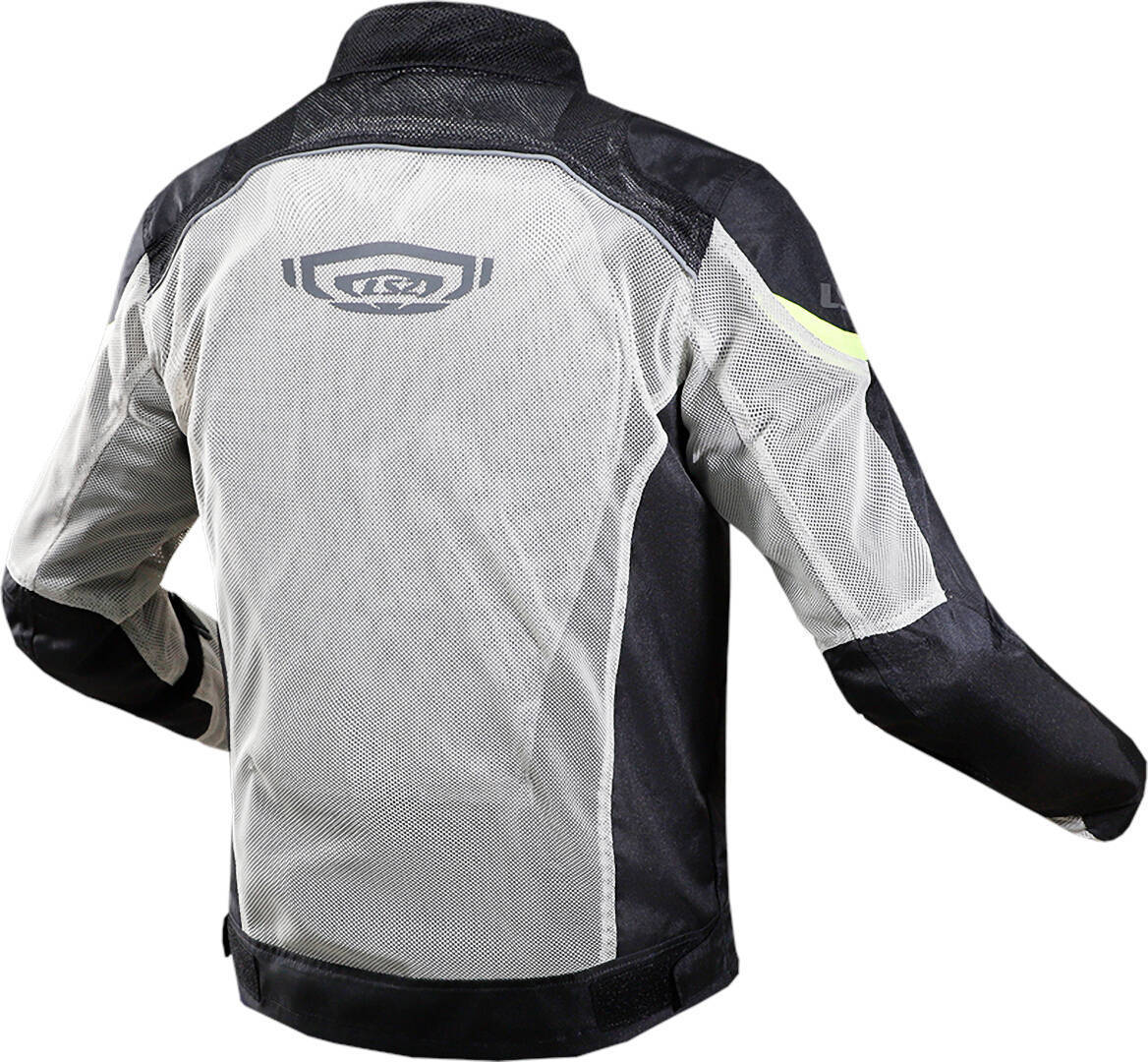 LS2 Airy Motorrad Textiljacke hellgrau/schwarz/neon-gelb L Abbildung 2