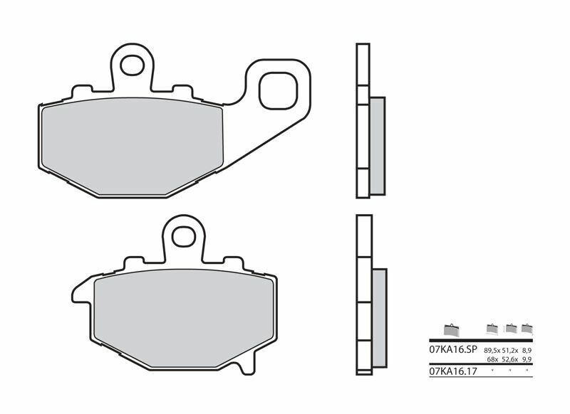Brembo S.p.A. Vägbromsbelägg sintrade metall - 07KA16SP Figur 1