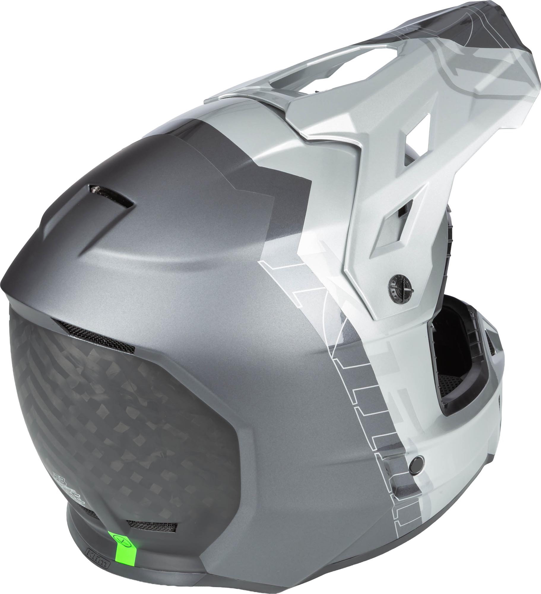 Klim F3 Carbon Pro Motocross Helm silber/grau M Abbildung 5