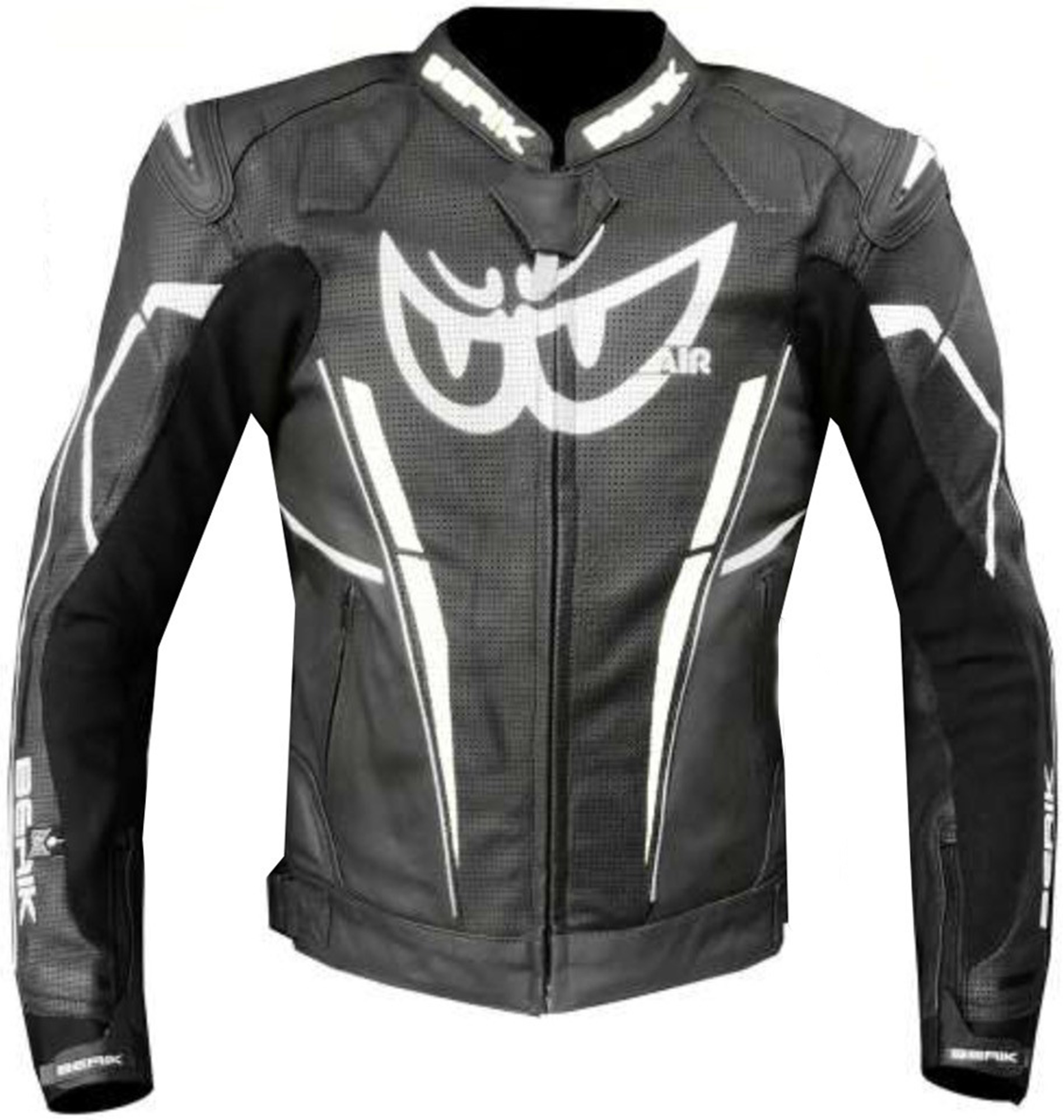 Berik Fufur Jachetă de piele pentru motociclete pentru doamne alb/negru 42 Figura 1