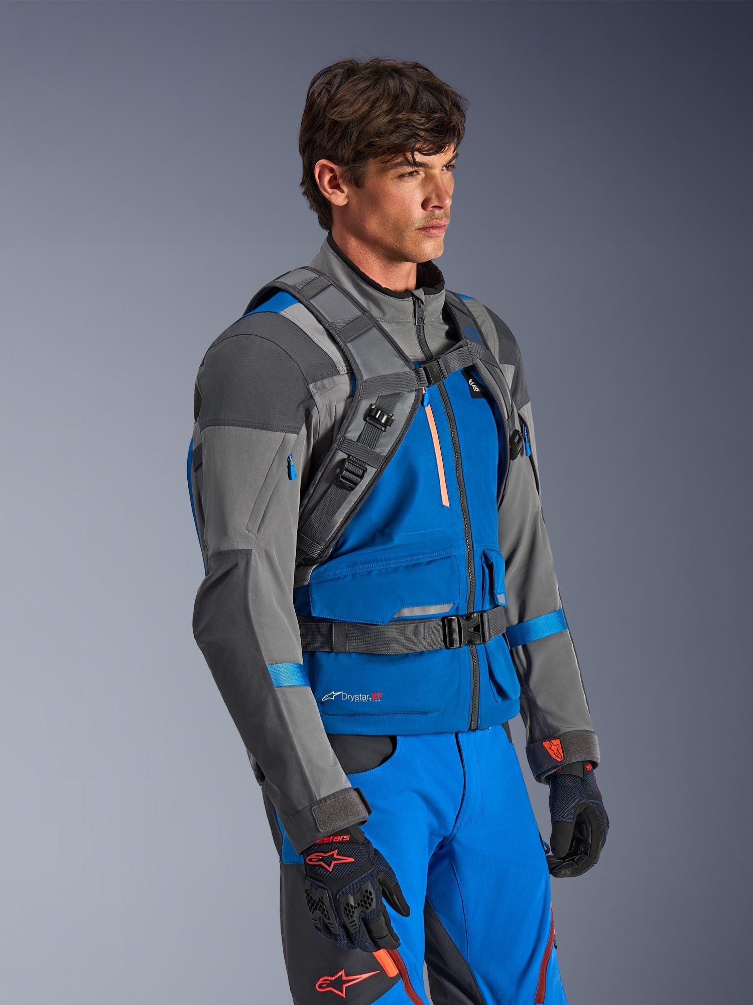 Alpinestars AT-15 Motorcykelryggsäck Grå/blå Figur 5
