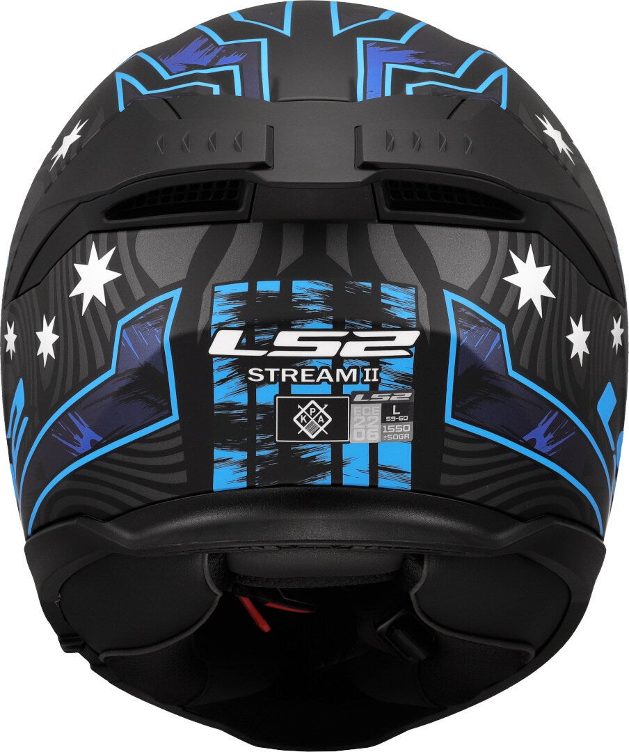 LS2 FF808 Stream II Galdam Casco nero opaco/blu L (59/60) Figura 4
